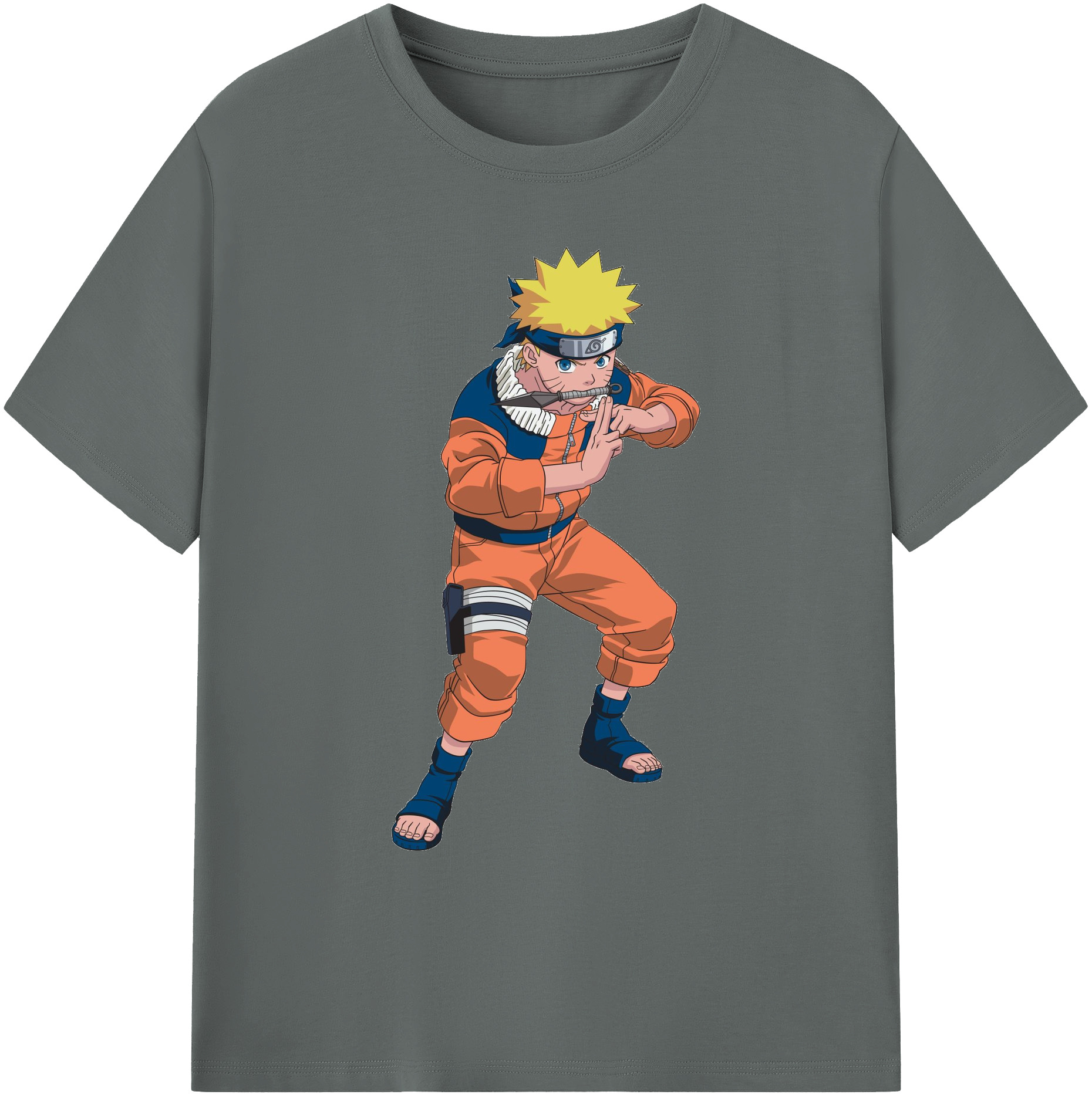 （画像用） NARUTO -ナルト- うずまき ナルト Uzumaki Naruto 綿100％ メンズ半袖Tシャツ｜肌触りやわらか＆通気性